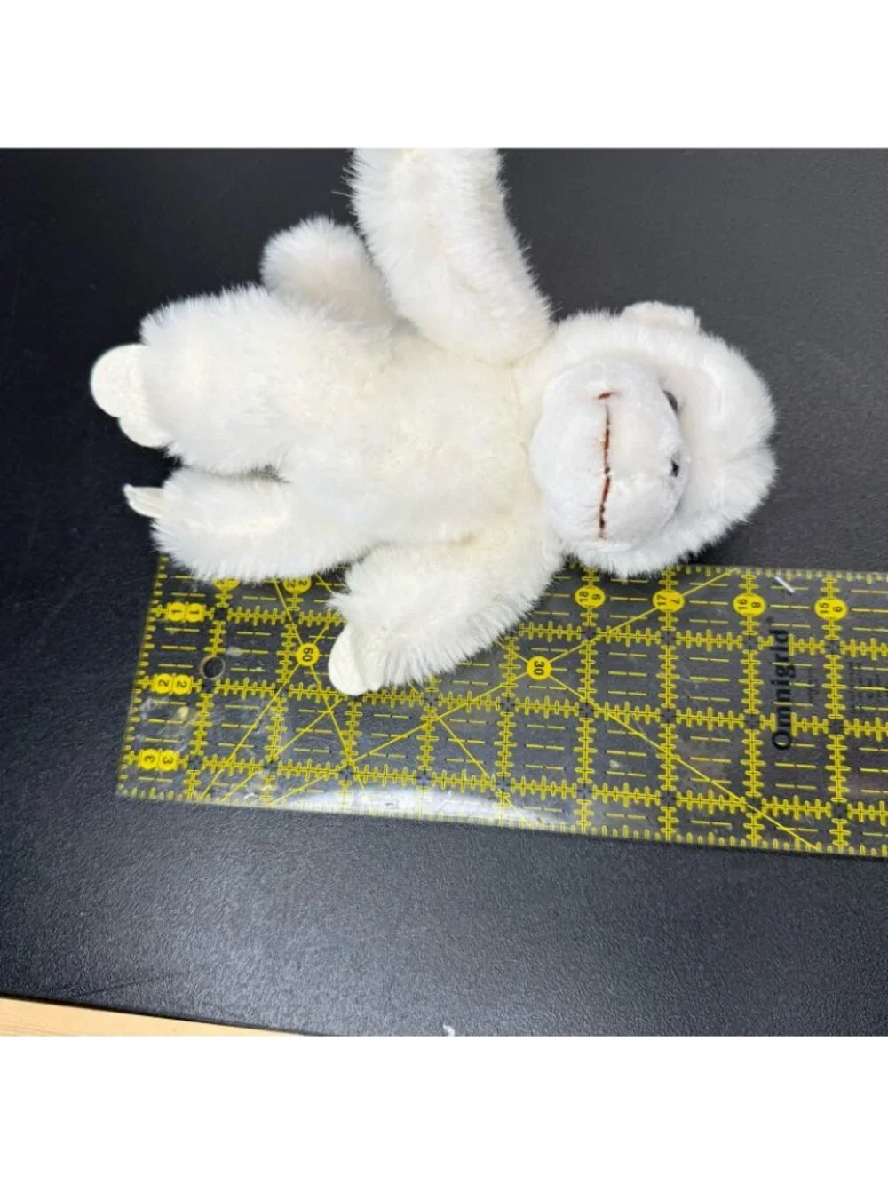 Vintage 1990s Russ Mungo White Monkey Ape Soft Plush Toy 8 Inch